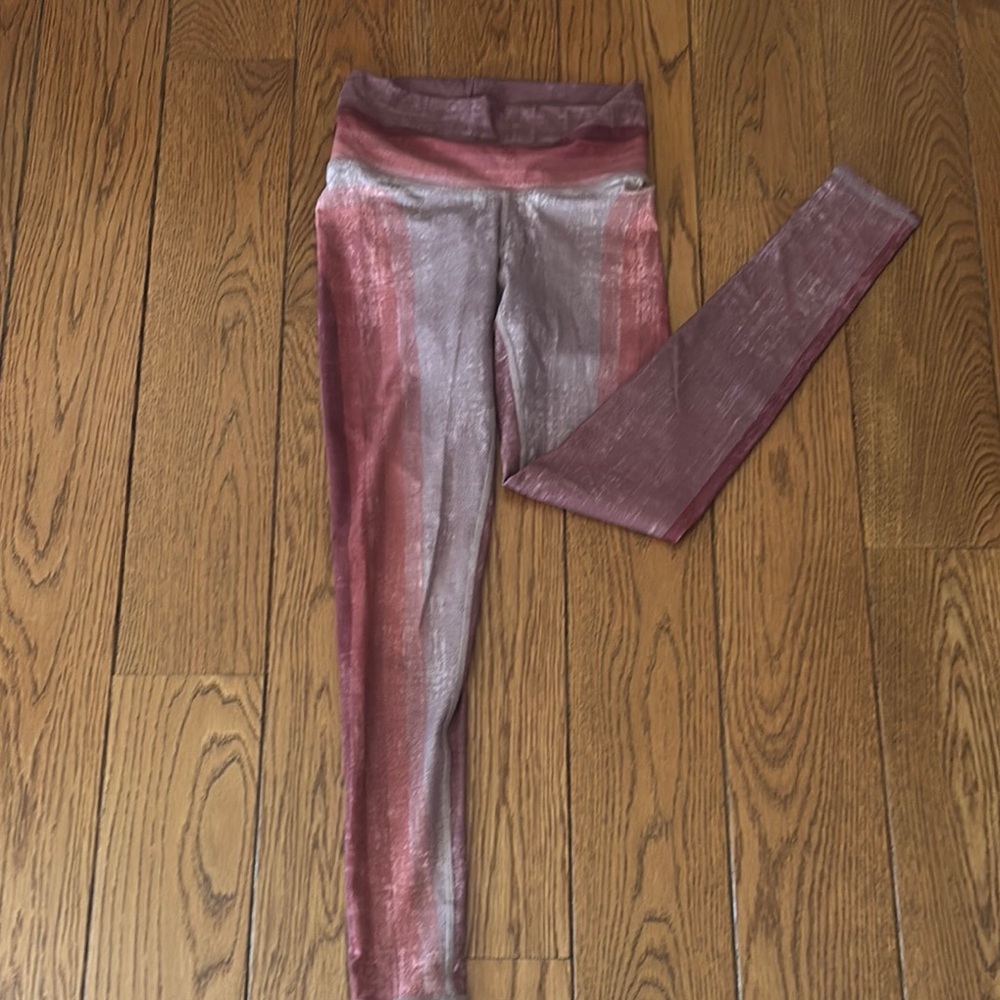 Metallic Pink and Silver Leggings